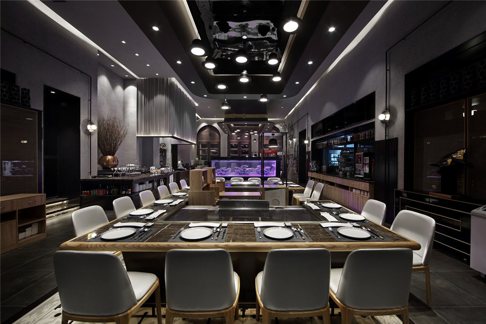 郑州塞纳河程序铁板烧餐厅装修公司设计案例